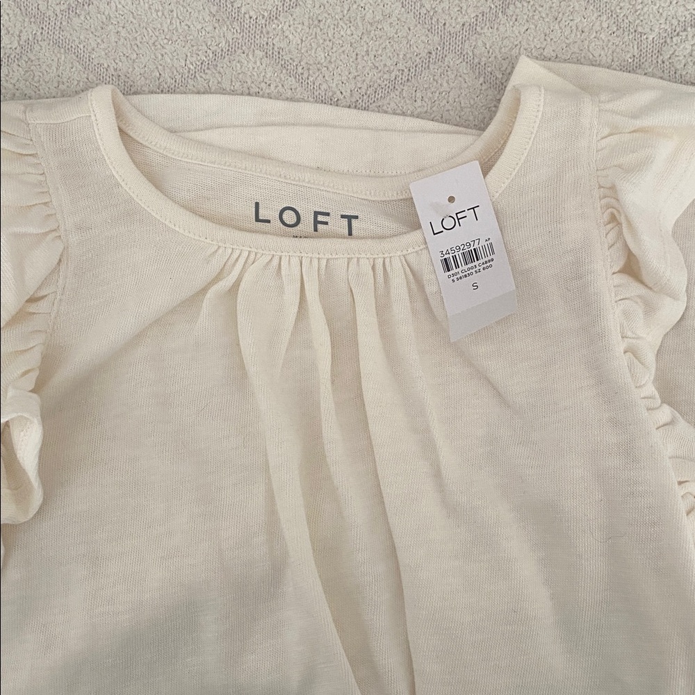 LOFT Ruffle Sleeve Top